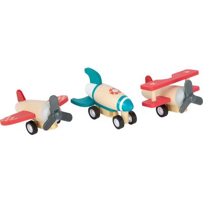 small foot Dřevěná natahovací letadla 3 ks