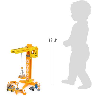 small foot Dřevěný jeřáb s příslušenstvím