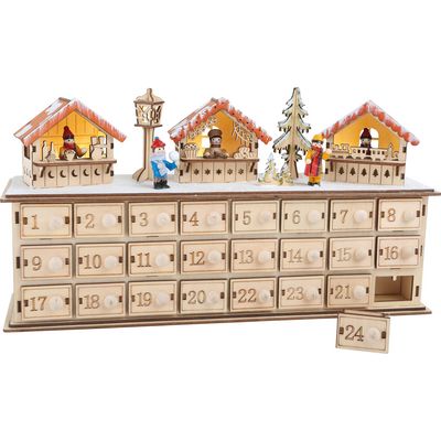 small foot Dřevěný adventní kalendář Vánoční trhy