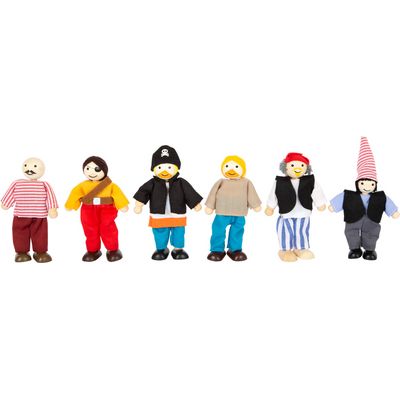 small foot Panenky do domečku postavičky piráti 6 ks
