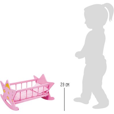 small foot Dřevěná růžová kolébka hvězda