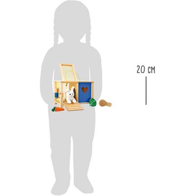 small foot Plyšový králík v králíkárně s doplňky