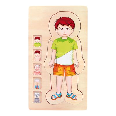 small foot Dřevěné hračky puzzle anatomie Tim