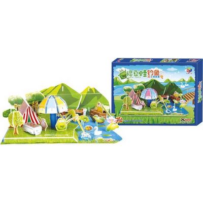 small foot Třívrstvé pěnové 3D puzzle žabí tůňka