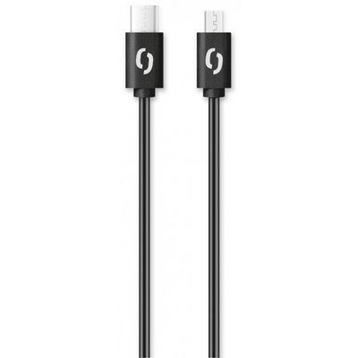 Datový kabel ALIGATOR POWER 3A, USB-C/micro USB 1m černý