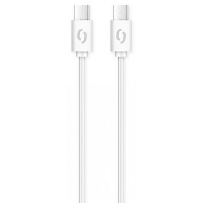 Datový kabel ALIGATOR POWER 3A, USB-C/USB-C, 1m bílý