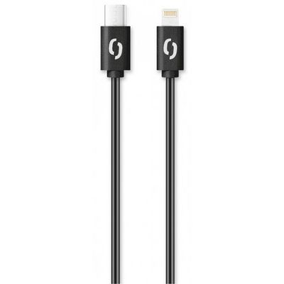 Datový kabel ALIGATOR POWER 3A, USB-C/Lightning, 1m černý