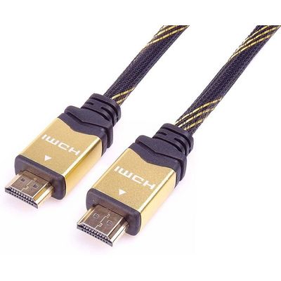 PremiumCord 4K HDMI 2.0b High Speed + Ethernet kabel, zlacené HQ konektory, nylonové provedení, 1,5m