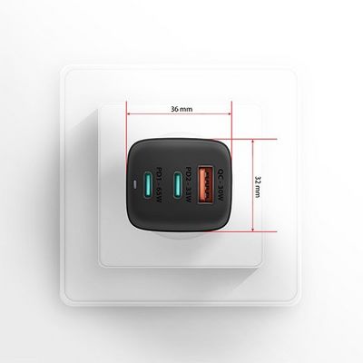 AXAGON ACU-DPQ65, GaN nabíječka do sítě, 3x port, 65W