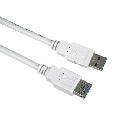 Prodlužovací kabel USB 3.0 Super-speed 5Gbps A-A, MF, 9pin, 5m bílá