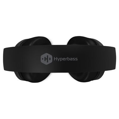 HYPERBASS BASS+ bezdrátová sluchátka s mikrofonem, ČERNÁ