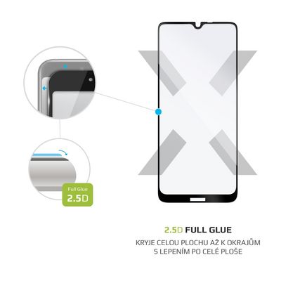 Ochranné tvrzené sklo FIXED Full-Cover pro Nokia G10, lepení přes celý displej, černé
