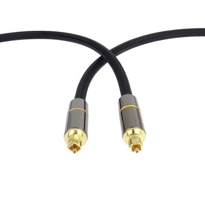 PremiumCord Optický audio kabel Toslink, OD:7mm, Gold-metal design + Nylon 1m
