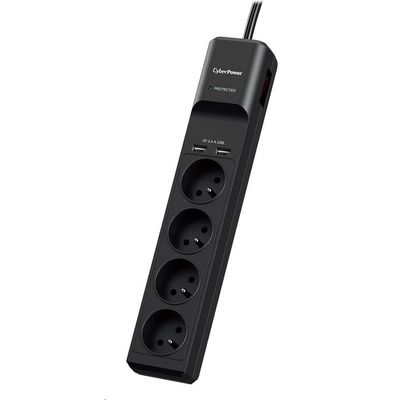 CyberPower Surge Buster 4 zásuvky,2xUSB, 1.8m
