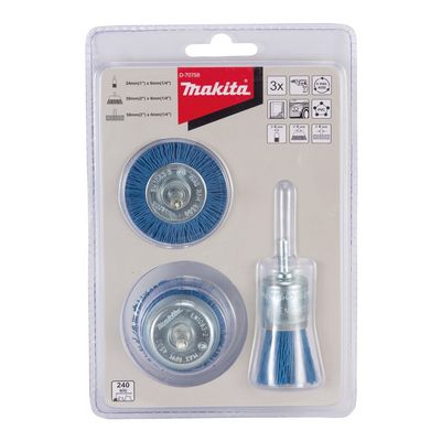 Makita D-70758 sada nylonových kartáčů pro jemné broušení 3 ks