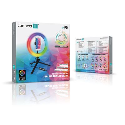 CONNECT IT Selfie10RGB kruhové RGB LED světlo