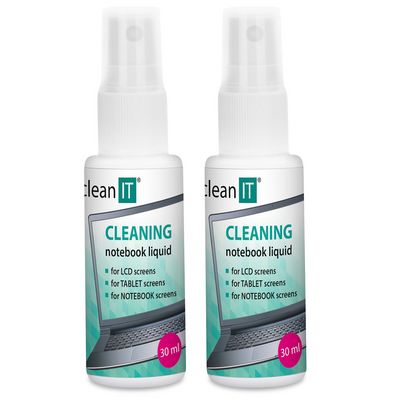Clean IT čisticí roztok na obrazovky s utěrkou, 2x30ml