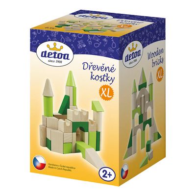 Detoa Dřevěné kostky XL 45 dílků