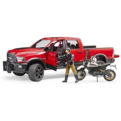 Bruder Terénní auto RAM s motocyklem