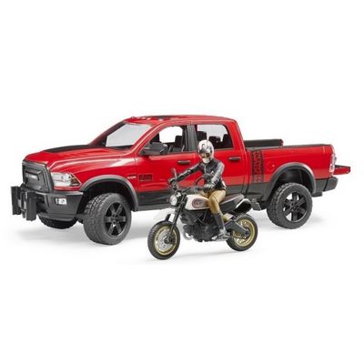 Bruder Terénní auto RAM s motocyklem