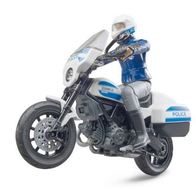Bruder BWORLD policejní motocykl Ducati Scrambler s jezdcem