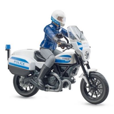 Bruder BWORLD policejní motocykl Ducati Scrambler s jezdcem