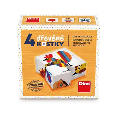 Dino Dřevěné kostky Kohout