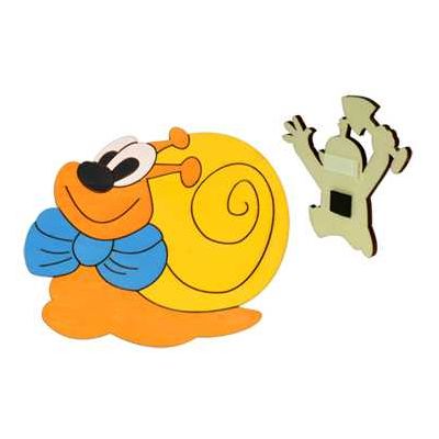 DoDo Dřevěná dekorační magnetka šnek