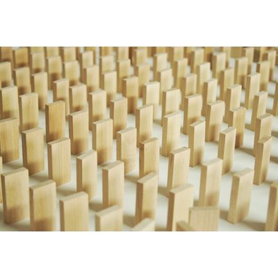 EkoToys Dřevěné domino přírodní 830 ks