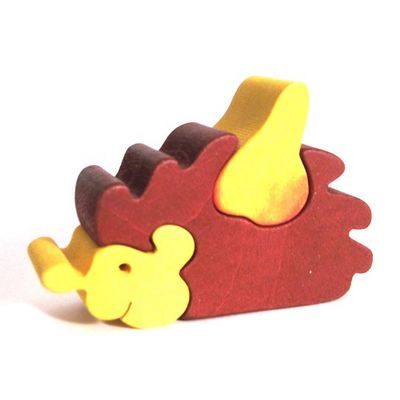 Fauna Dřevěné vkládací puzzle z masivu ježeček