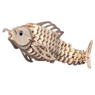 Woodcraft Dřevěné 3D puzzle Kapr