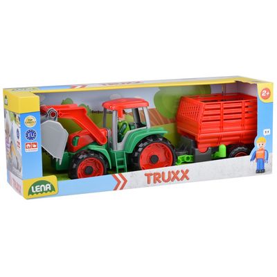 Lena Truxx Traktor s vlekem na seno, ozdobný karton