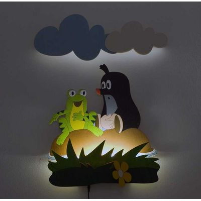 DoDo Dětská LED lampička krtek a žabka