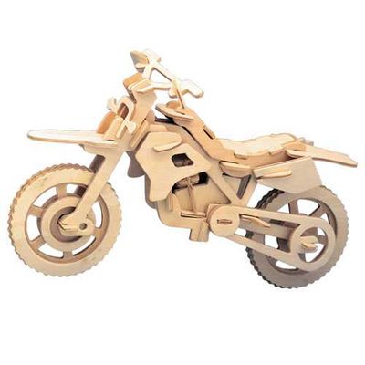 Woodcraft Dřevěné 3D puzzle Motorka terénní