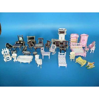 Woodcraft Dřevěné 3D puzzle barevný nábytek