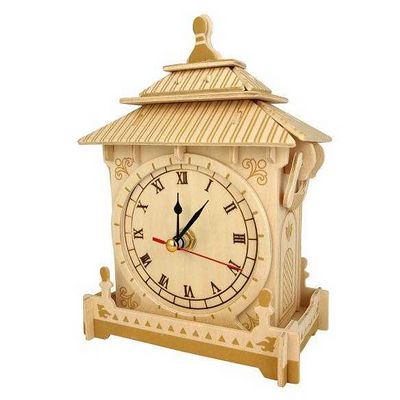 Woodcraft Dřevěné 3D puzzle hodiny