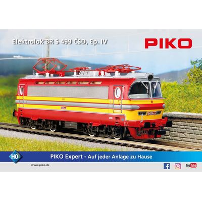 Piko Elektrická lokomotiva vč. dig. dekodéru S 499.1 „Laminátka“ ČSD IV - 51382
