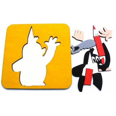 DoDo Skládací obrázek puzzle Krtek s pastelkou