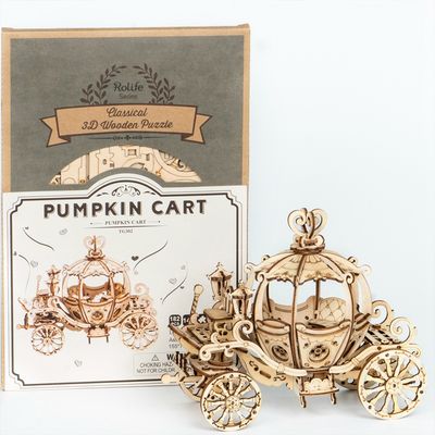 RoboTime dřevěné 3D puzzle Pohádkový kočár