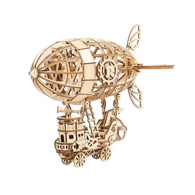 RoboTime dřevěné 3D puzzle Pohádková vzducholoď