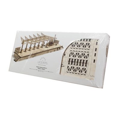 Ugears 3D dřevěné mechanické puzzle Železniční nástupiště