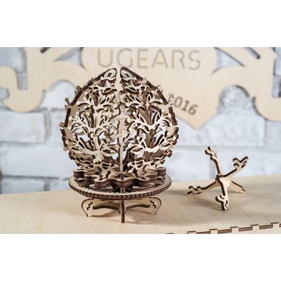 Ugears 3D dřevěné mechanické puzzle Květina
