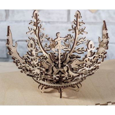 Ugears 3D dřevěné mechanické puzzle Květina