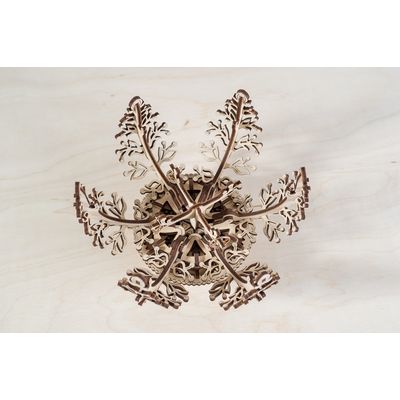 Ugears 3D dřevěné mechanické puzzle Květina