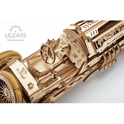 Ugears 3D dřevěné mechanické puzzle U9 Auto (Grand Prix)