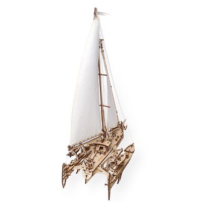 Ugears 3D dřevěné mechanické puzzle Plachetnice Merihobus (trimarán)