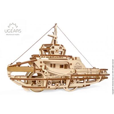 Ugears 3D dřevěné mechanické puzzle Remorkér