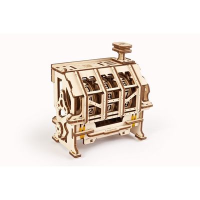 Ugears 3D dřevěné mechanické puzzle STEM klikací počítadlo
