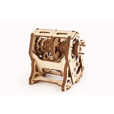 Ugears 3D dřevěné mechanické puzzle STEM výuková převodovka