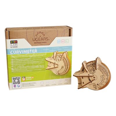 Ugears 3D dřevěné mechanické puzzle STEM křivkoměr (opisometr)